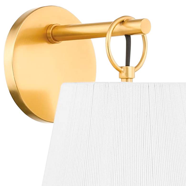 Image 2 Hudson Valley Debi 12 3/4" High Aged Brass Wall Sconce more views