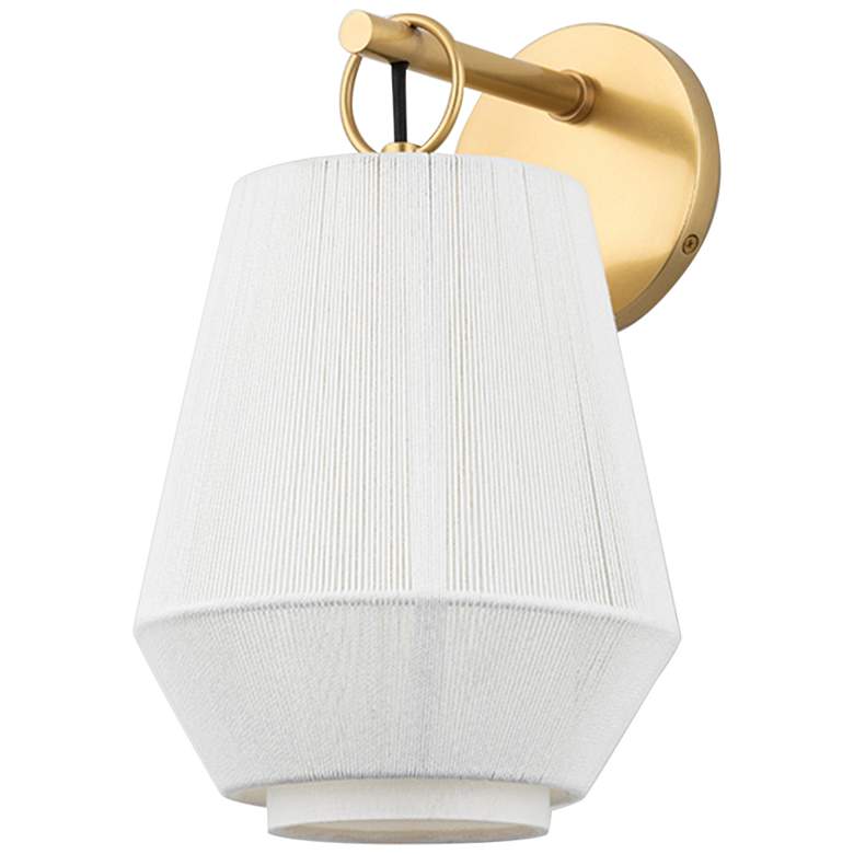 Image 3 Hudson Valley Debi 12 3/4" High Aged Brass Wall Sconce more views