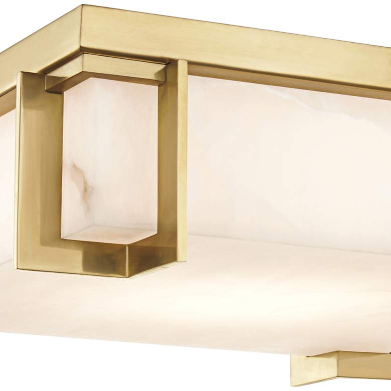 Image 2 Hudson Valley Delmar 13" Wide Aged Brass LED Ceiling Light more views