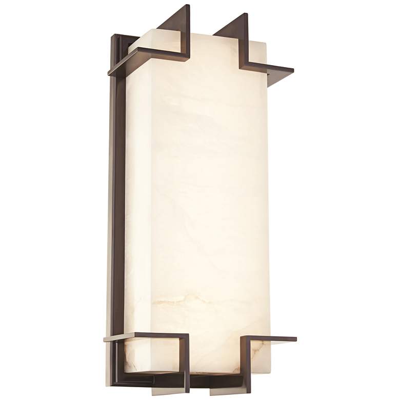 Image 1 Hudson Valley Delmar 14 3/4" High Old Bronze LED Wall Sconce