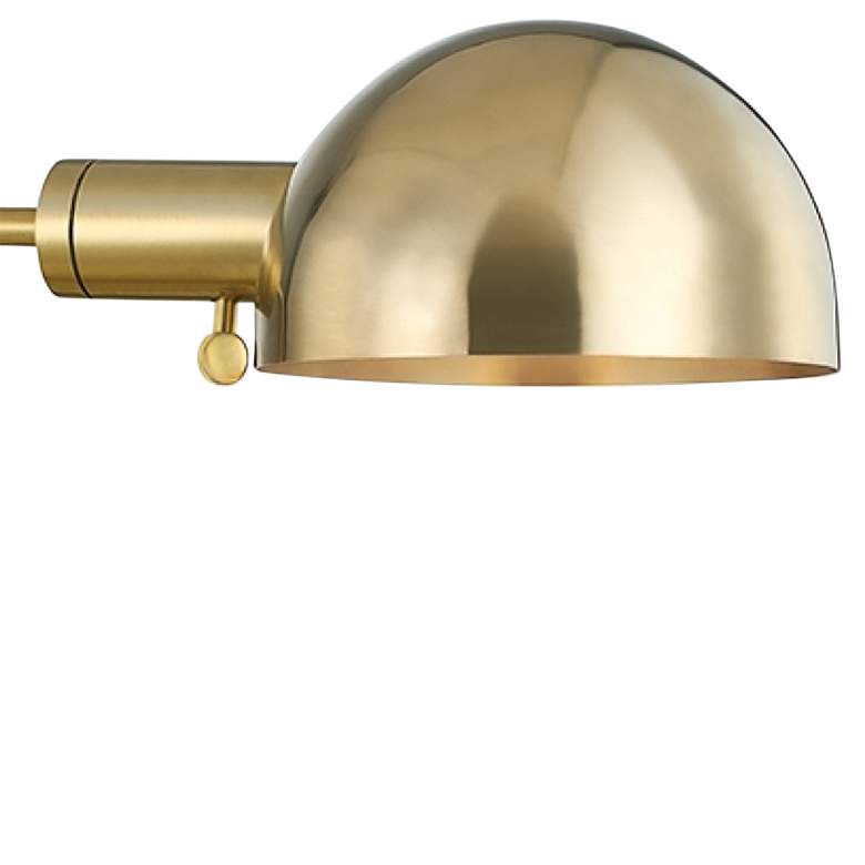 Image 3 Hudson Valley Devon 24" Aged Brass Dome Adjustable Desk Lamp more views