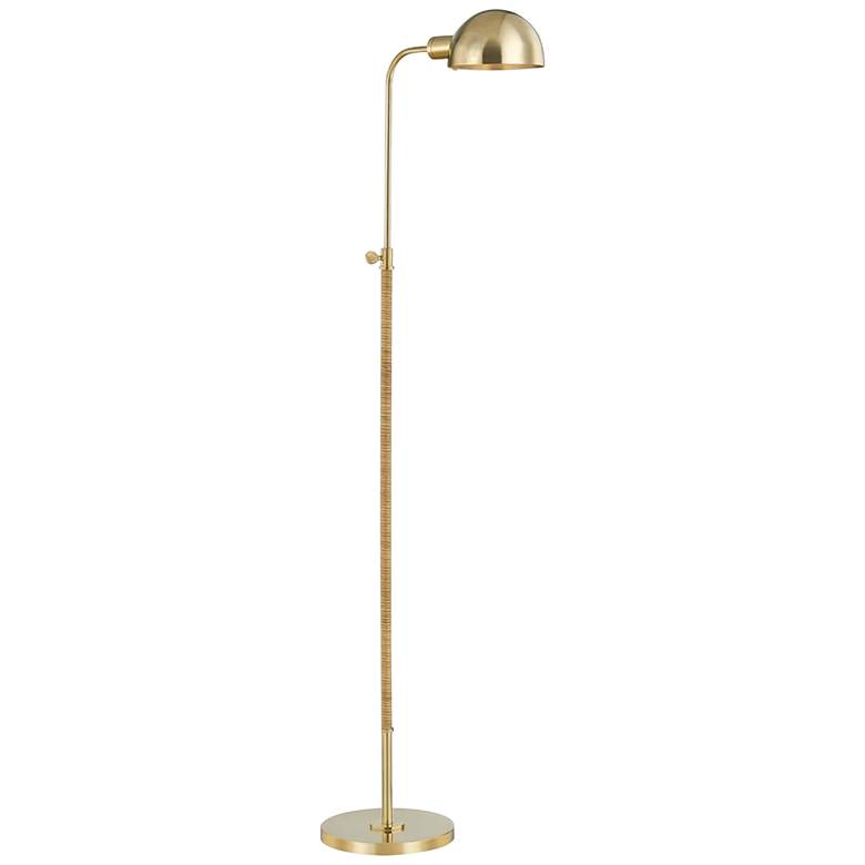 Image 2 Hudson Valley Devon Adjustable Height Aged Brass Pharmacy Floor Lamp