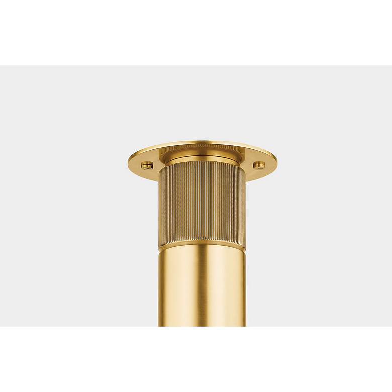 Image 2 Hudson Valley Dighton 4.75" 1 Lt. Aged Brass Flush Mount more views