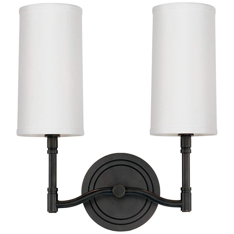 Image 1 Hudson Valley Dillon 11.75" Wide Old Bronze 2 Light Wall Sconce
