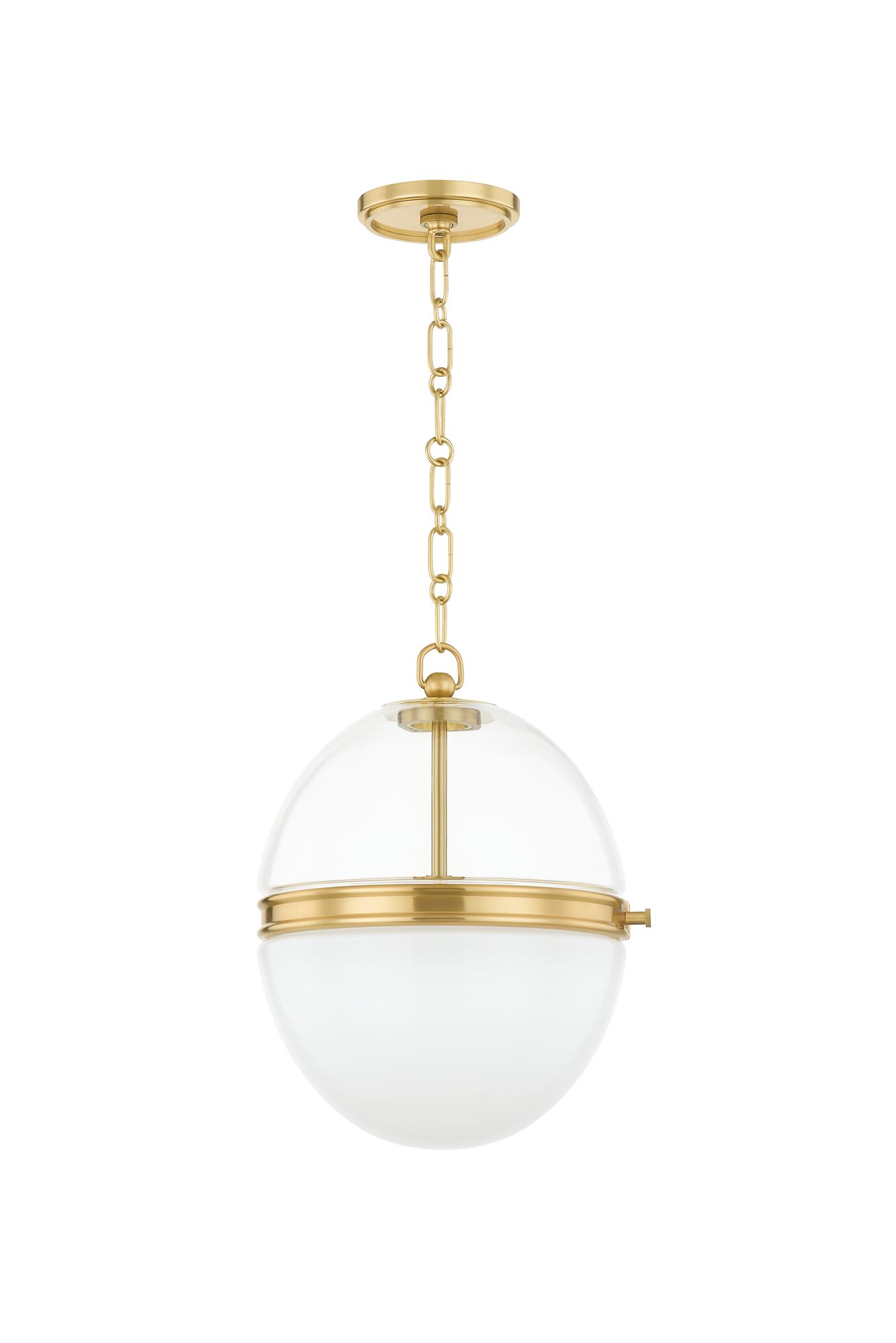 Image 4 Hudson Valley Donnell 12 1/2" Wide Aged Brass Pendant Light more views