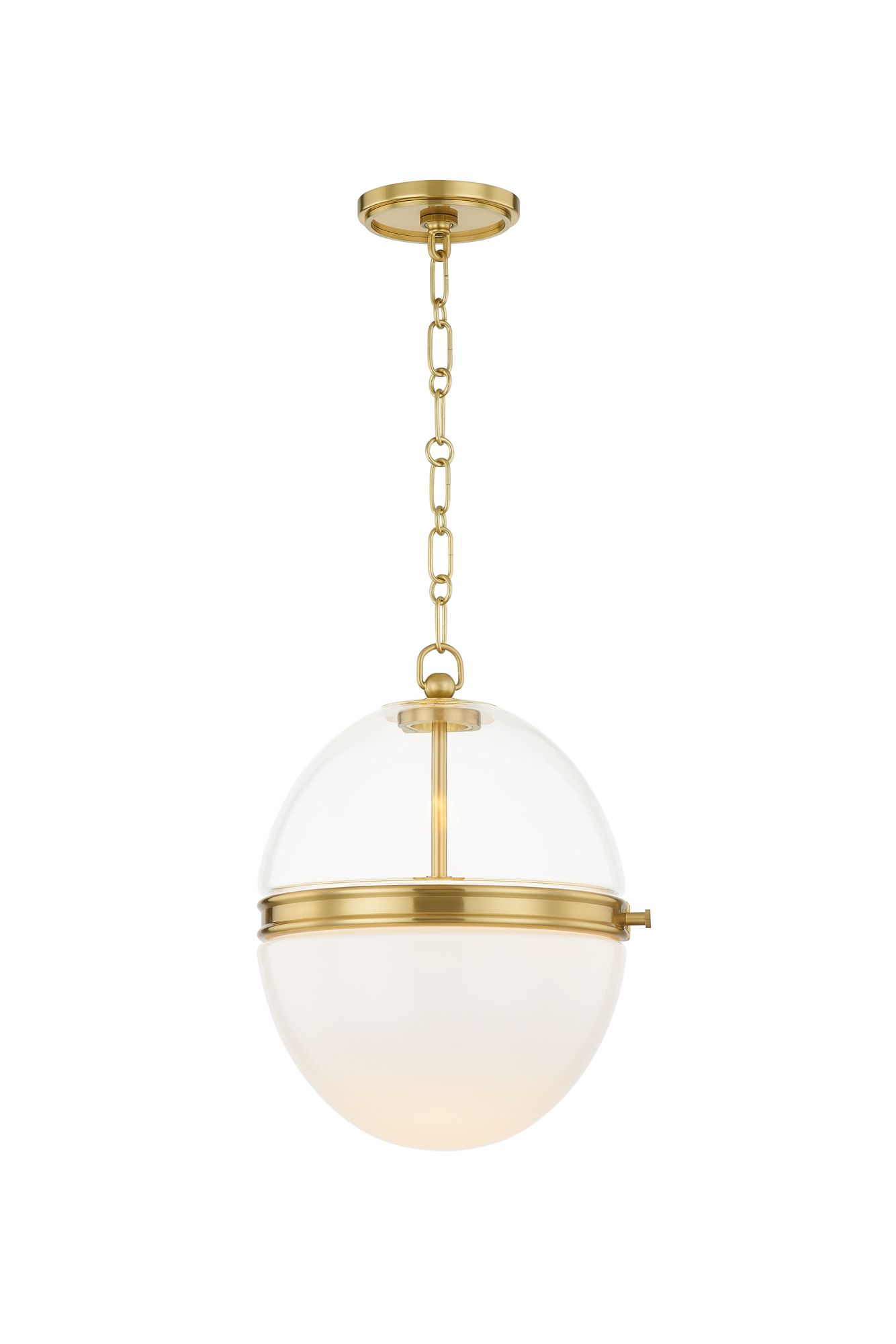 Image 5 Hudson Valley Donnell 12 1/2" Wide Aged Brass Pendant Light more views