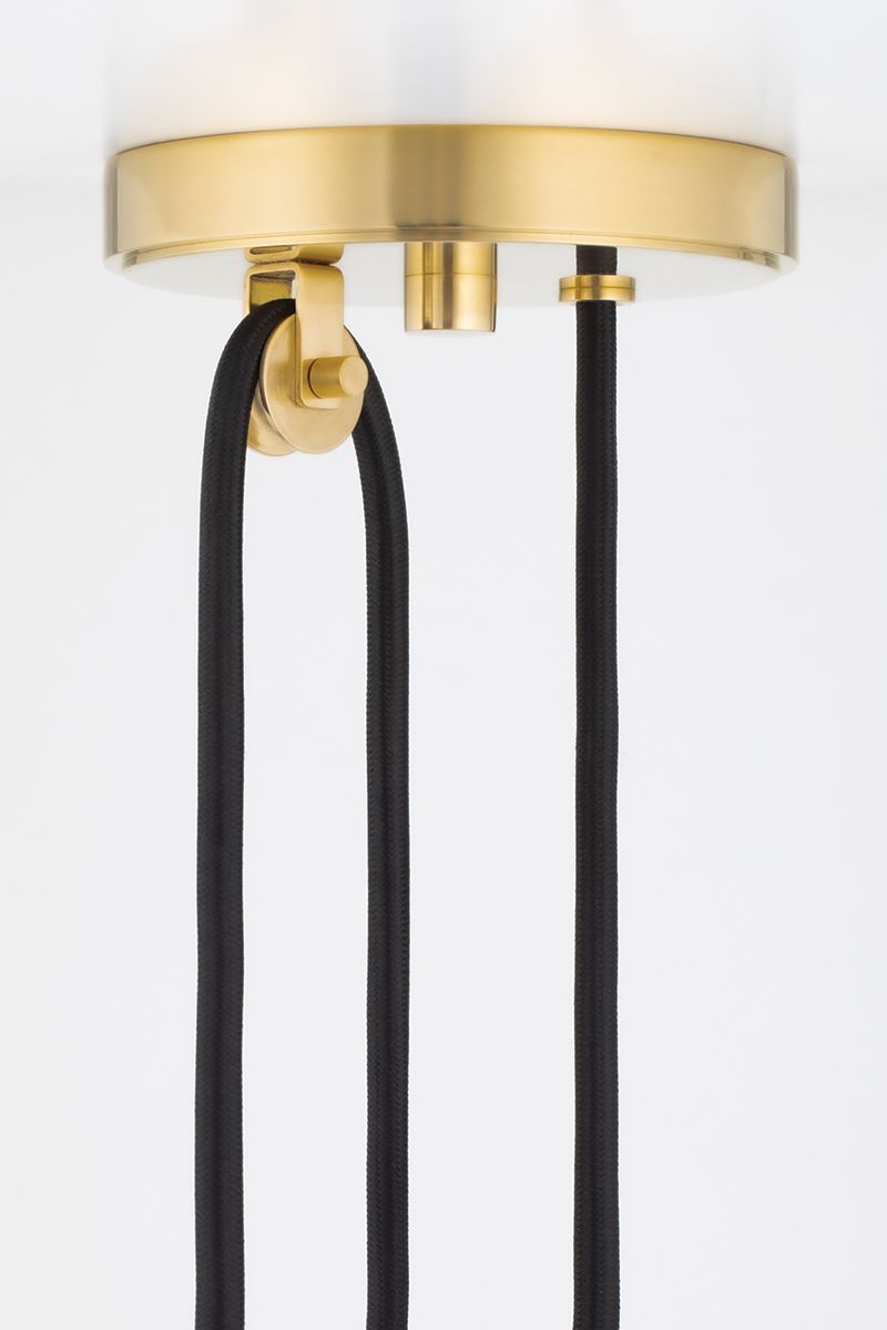 Image 5 Hudson Valley Dorset 20 1/4" Wide Aged Brass Pendant Light more views