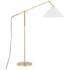 Hudson Valley Dorset 56" High Brass Arc Arm Floor Lamp