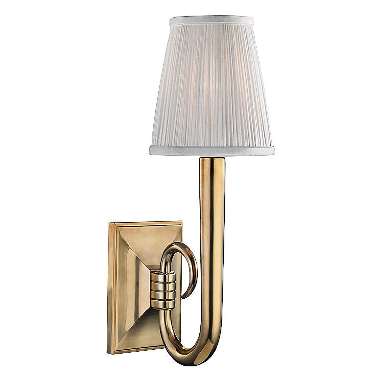Image 1 Hudson Valley Douglas 16 1/2 inch High Aged Brass Wall Sconce