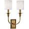 Hudson Valley Dover 17 3/4" High Aged Brass Dual Wall Sconce