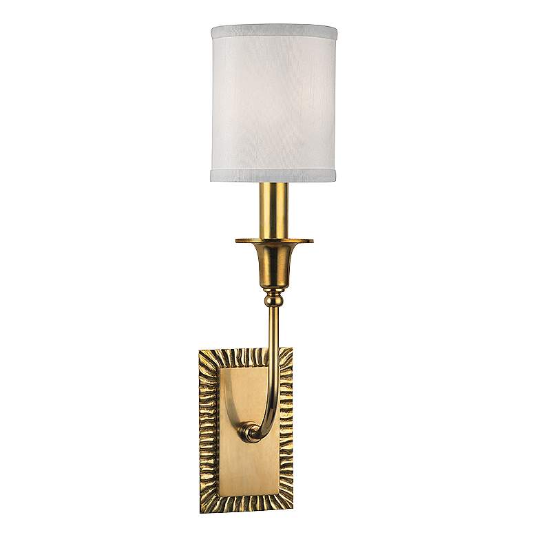 Image 1 Hudson Valley Dover 17 3/4" High Aged Brass Wall Sconce