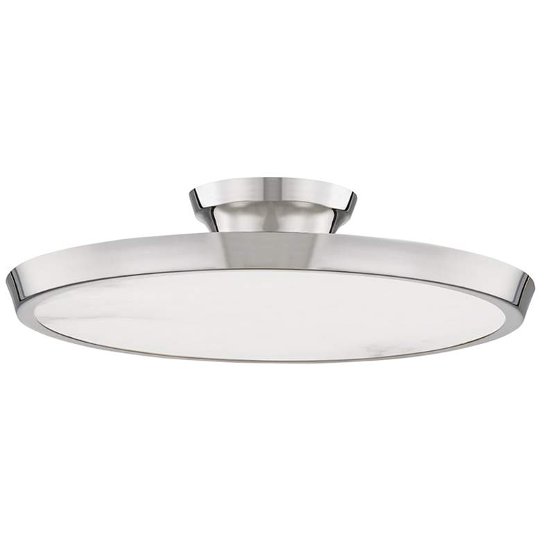 Image 1 Hudson Valley Draper 15 1/2 inch W Polished Nickel Ceiling Light