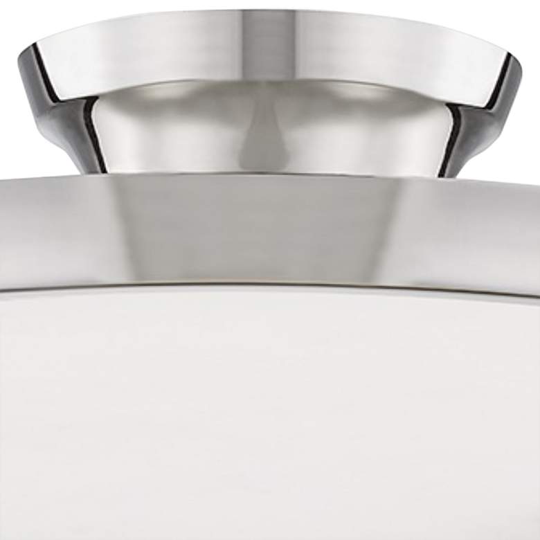 Image 3 Hudson Valley Draper 15 1/2" W Polished Nickel Ceiling Light more views