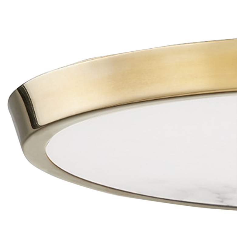 Image 3 Hudson Valley Draper 15 1/2" Wide Aged Brass Ceiling Light more views