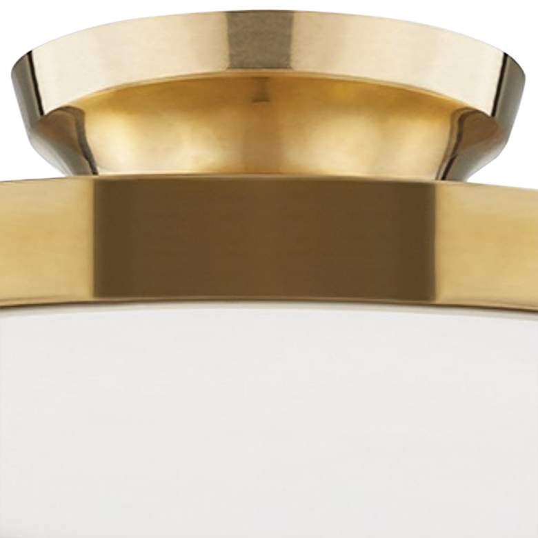 Image 4 Hudson Valley Draper 15 1/2" Wide Aged Brass Ceiling Light more views