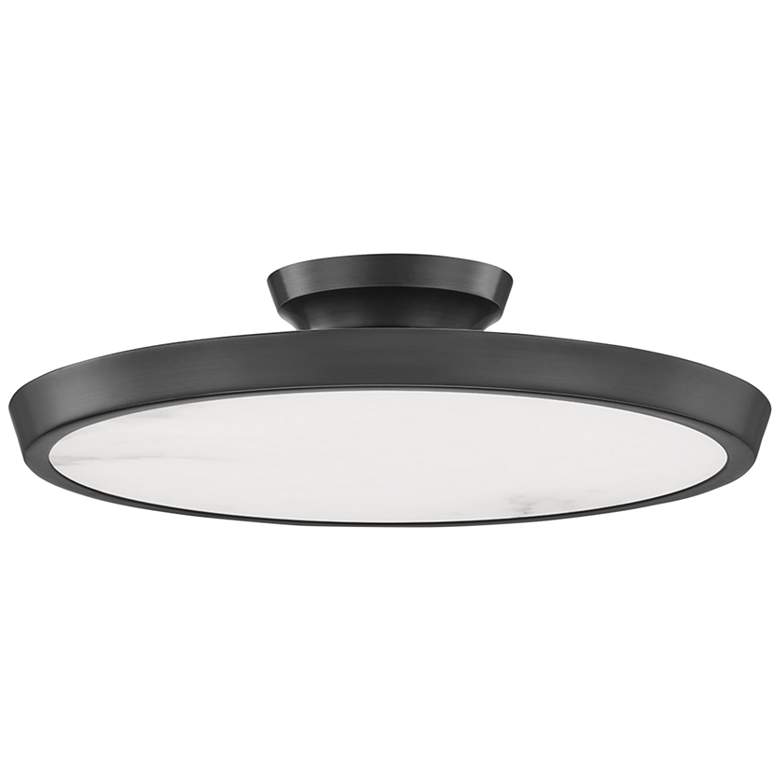 Image 2 Hudson Valley Draper 15 1/2" Wide Old Bronze Ceiling Light