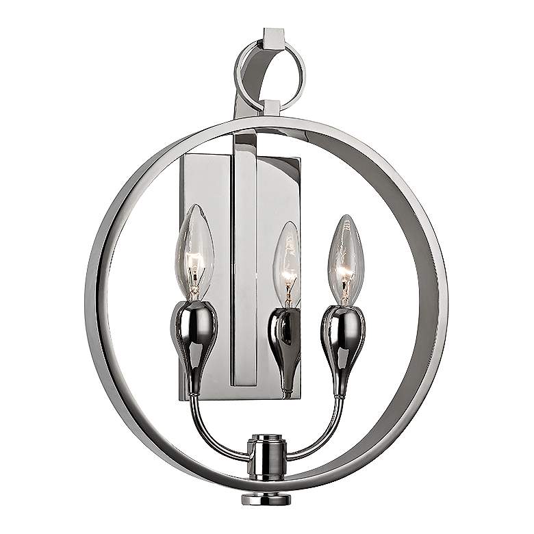 Image 1 Hudson Valley Dresden 14 3/4 inchH Polished Nickel Wall Sconce