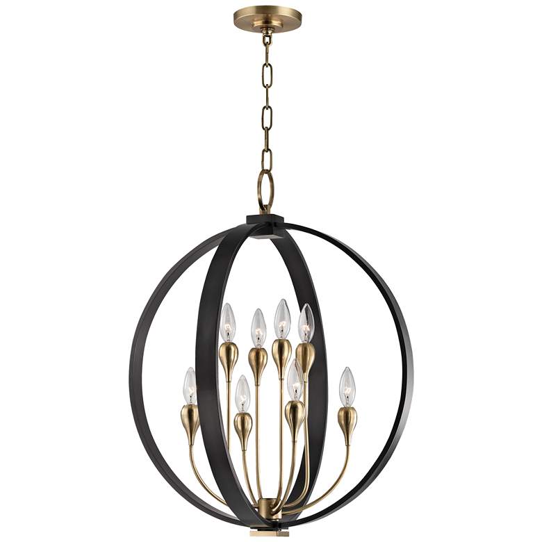 Image 1 Hudson Valley Dresden 22" Wide Aged Old Bronze 8 Light Chandelier