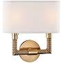 Hudson Valley Dubois 12 1/2"H Aged Brass Wall Sconce