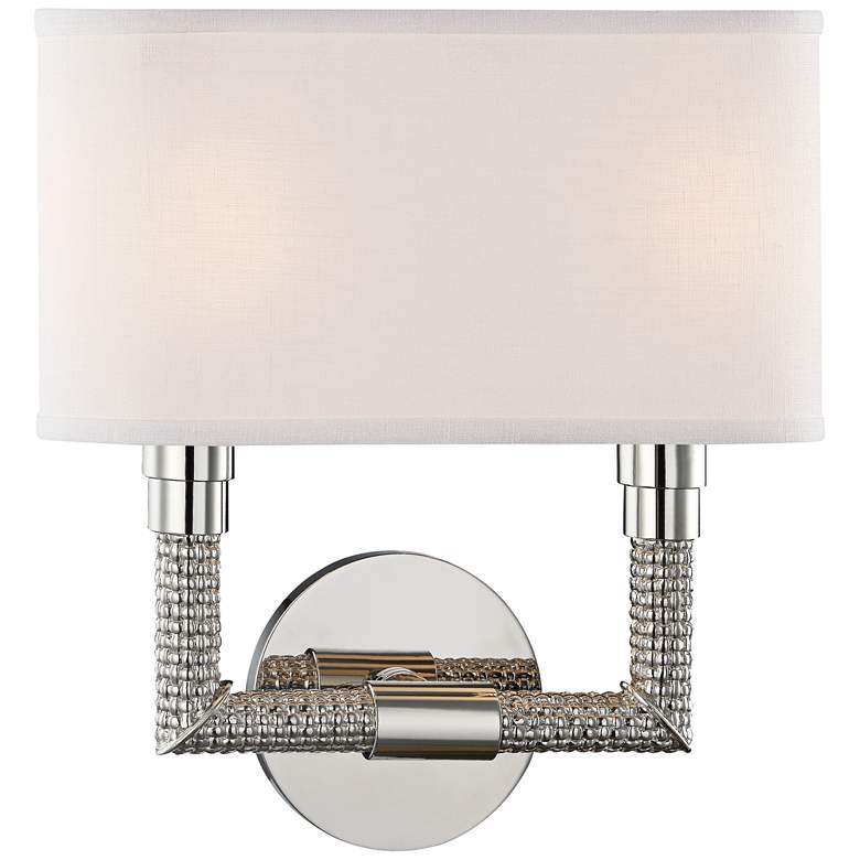 Image 1 Hudson Valley Dubois 12 1/2"H Polished Nickel Sconce