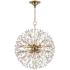 Hudson Valley Dunkirk 20" Aged Brass Starburst Crystal Chandelier