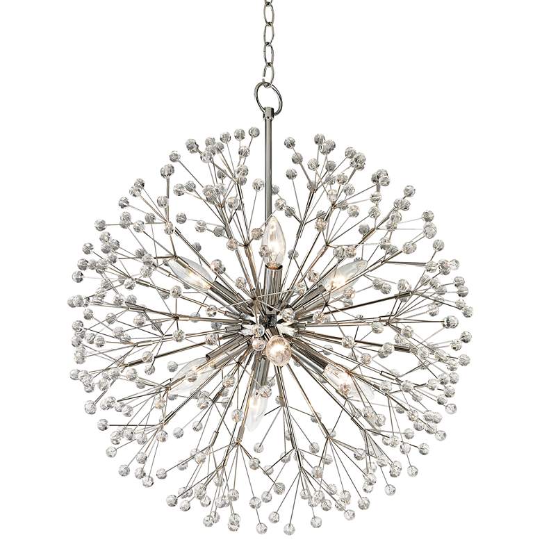 Image 1 Hudson Valley Dunkirk 20 inch Wide Polished Nickel Chandelier