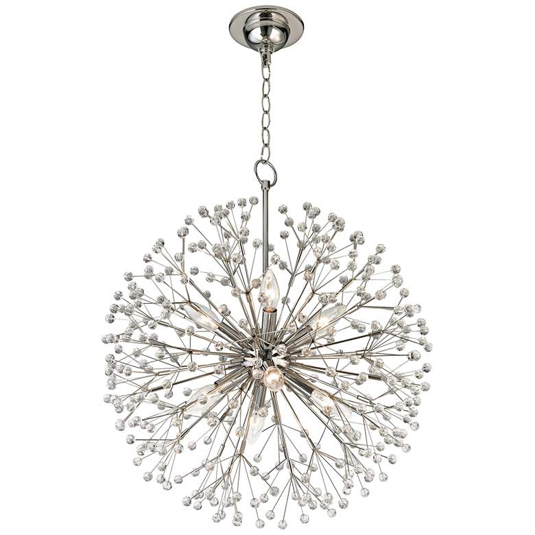 Image 2 Hudson Valley Dunkirk 20 inch Wide Polished Nickel Chandelier more views