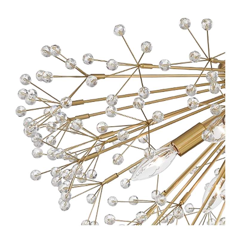 Image 3 Hudson Valley Dunkirk 30" Wide Aged Brass Ceiling Light more views