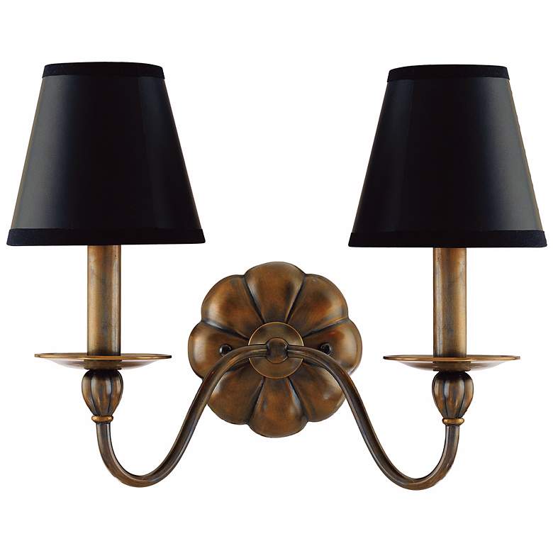 Image 1 Hudson Valley Dunmore Distressed Bronze 2-Light Wall Sconce