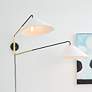 2_Hudson Valley Duo 15" Mid-Century Modern 2-Light Plug-In Wall Sconce