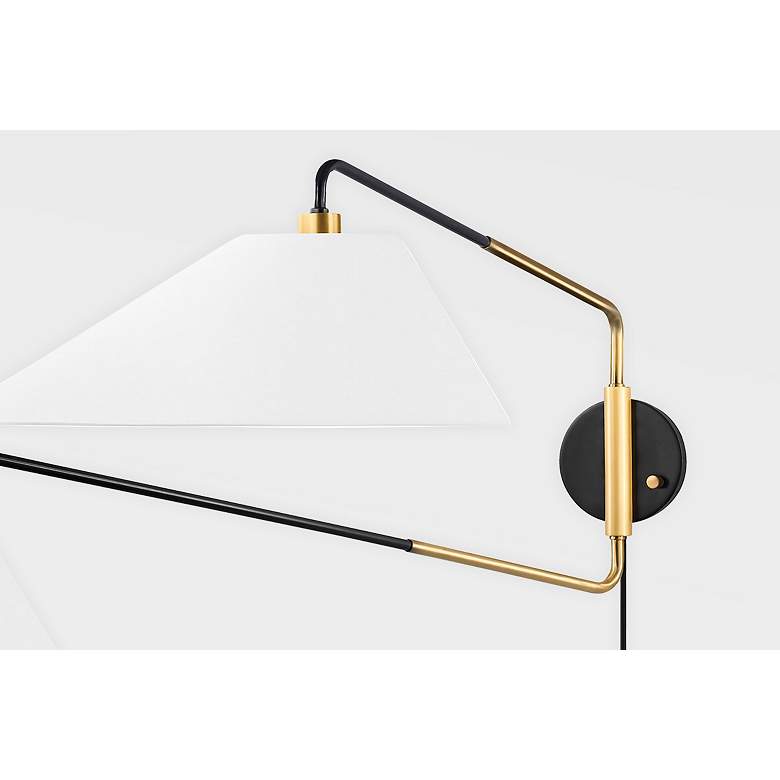 Image 6 Hudson Valley Duo 15" Mid-Century Modern 2-Light Plug-In Wall Sconce more views