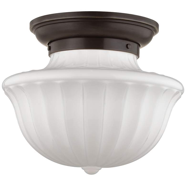 Image 1 Hudson Valley Dutchess 15" Wide Old Bronze Ceiling Light