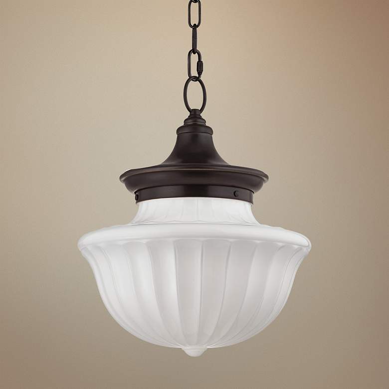 Image 1 Hudson Valley Dutchess 15" Wide Old Bronze Pendant Light