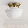 Hudson Valley Dutchess 9" Wide Aged Brass Ceiling Light