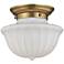 Hudson Valley Dutchess 9" Wide Aged Brass Schoolhouse Ceiling Light