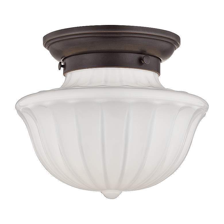 Image 1 Hudson Valley Dutchess 9" Wide Old Bronze Ceiling Light