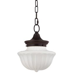 Hudson Valley Dutchess 9" Wide Old Bronze Mini Pendant