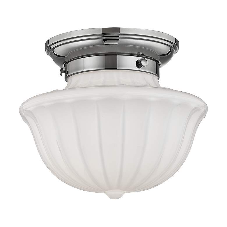 Image 1 Hudson Valley Dutchess 9 inch Wide Polished Nickel Ceiling Light