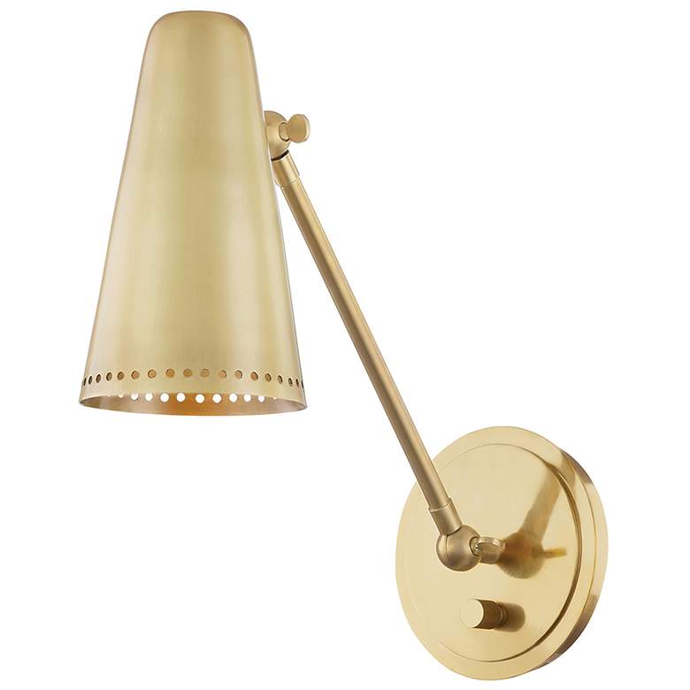 Image 1 Hudson Valley Easley 13" High Aged Brass Wall Sconce