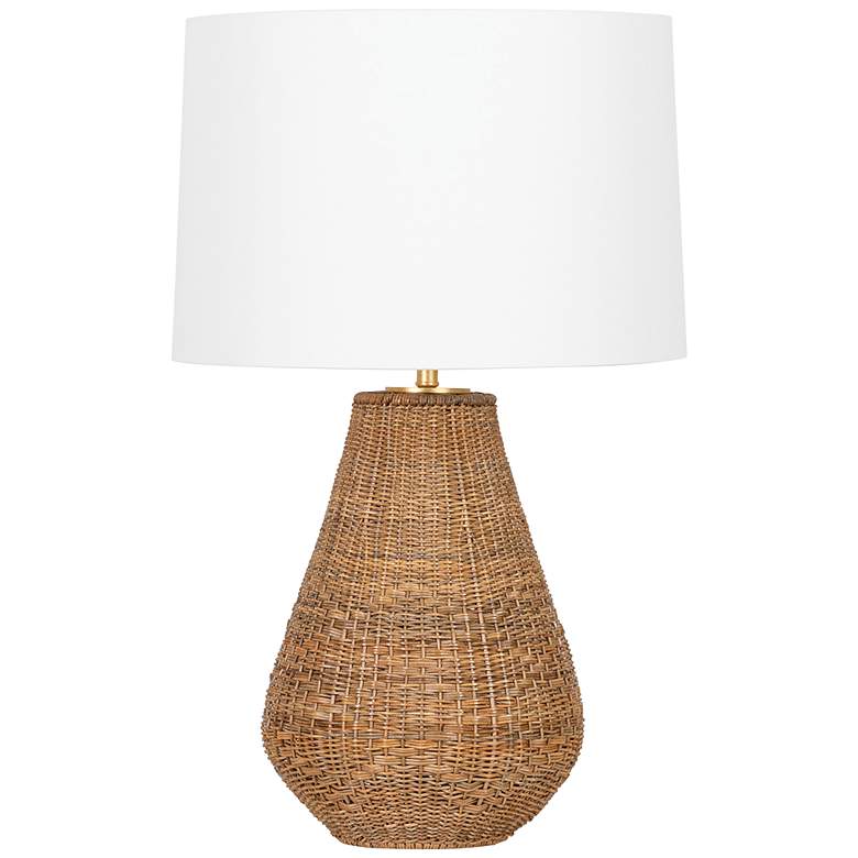 Image 1 Hudson Valley Eastbridge 18" High Coastal Rattan Table Lamp