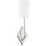 Hudson Valley Eastern Point 20" Nickel and Linen Shade Wall Sconce