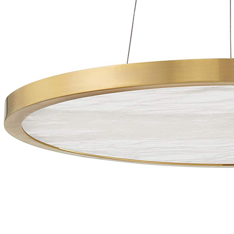 Image 2 Hudson Valley Eastport 24" Wide Aged Brass LED Pendant Light more views