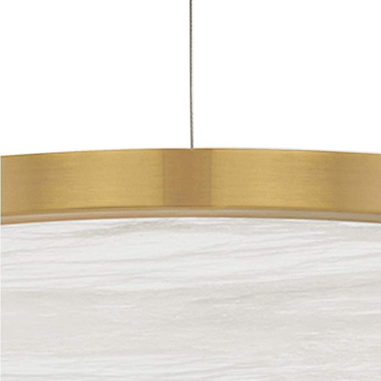 Image 3 Hudson Valley Eastport 24" Wide Aged Brass LED Pendant Light more views