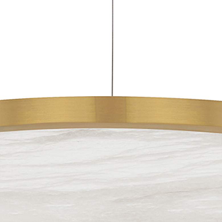 Image 3 Hudson Valley Eastport 36" Wide Aged Brass LED Pendant Light more views