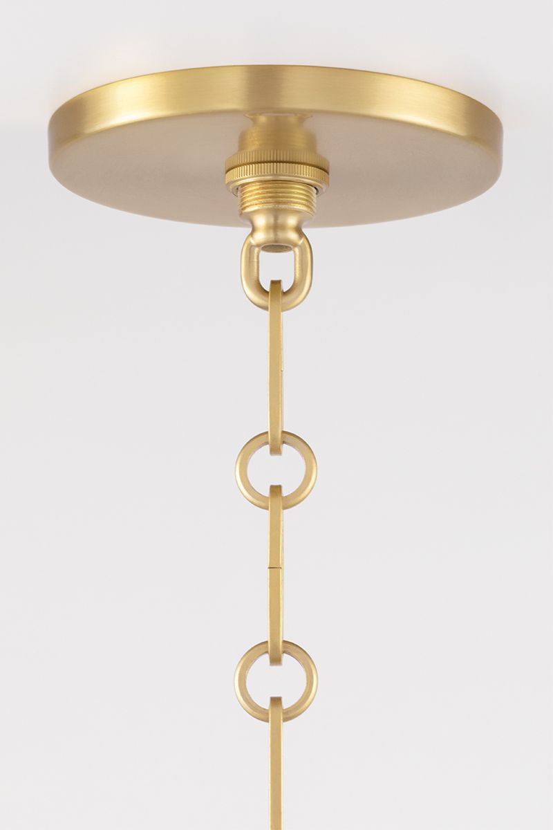 Image 3 Hudson Valley Eldridge 15 1/2" Wide Aged Brass Pendant Light more views