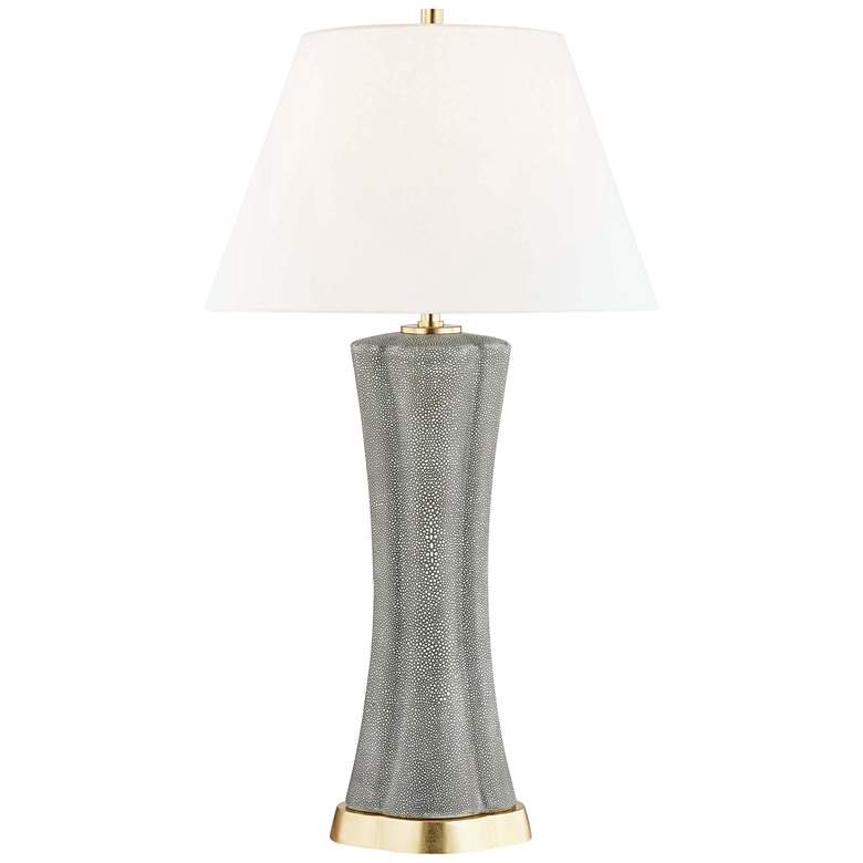Image 1 Hudson Valley Elissa Charcoal Shagreen Porcelain Table Lamp