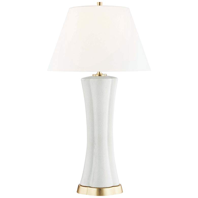 Image 1 Hudson Valley Elissa Cream Shagreen Porcelain Table Lamp