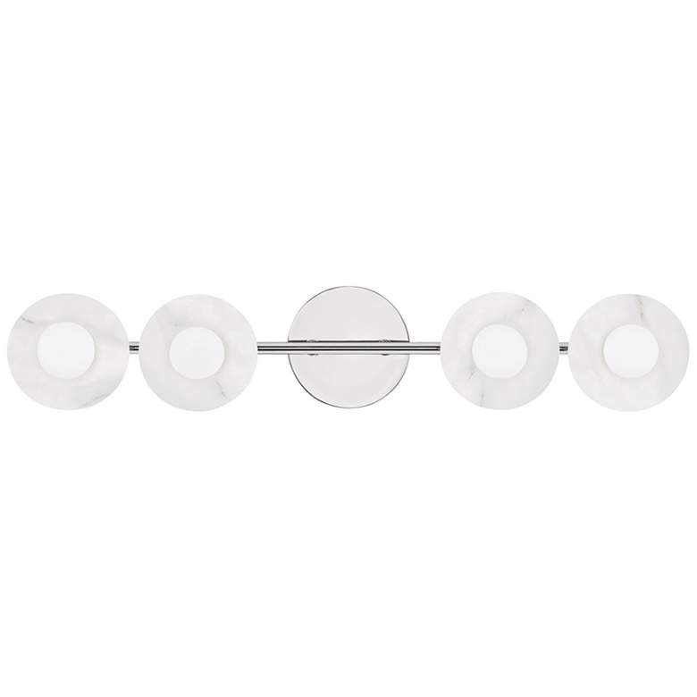 Image 1 Hudson Valley Elmont 24 3/4" Wide Nickel 4-Light Bath Light