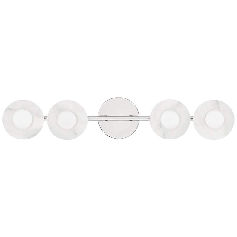 Image 1 Hudson Valley Elmont 24 3/4 inch Wide Nickel 4-Light Bath Light