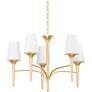Hudson Valley Emily 30 1/4" Wide Brass 5-Light Chandelier
